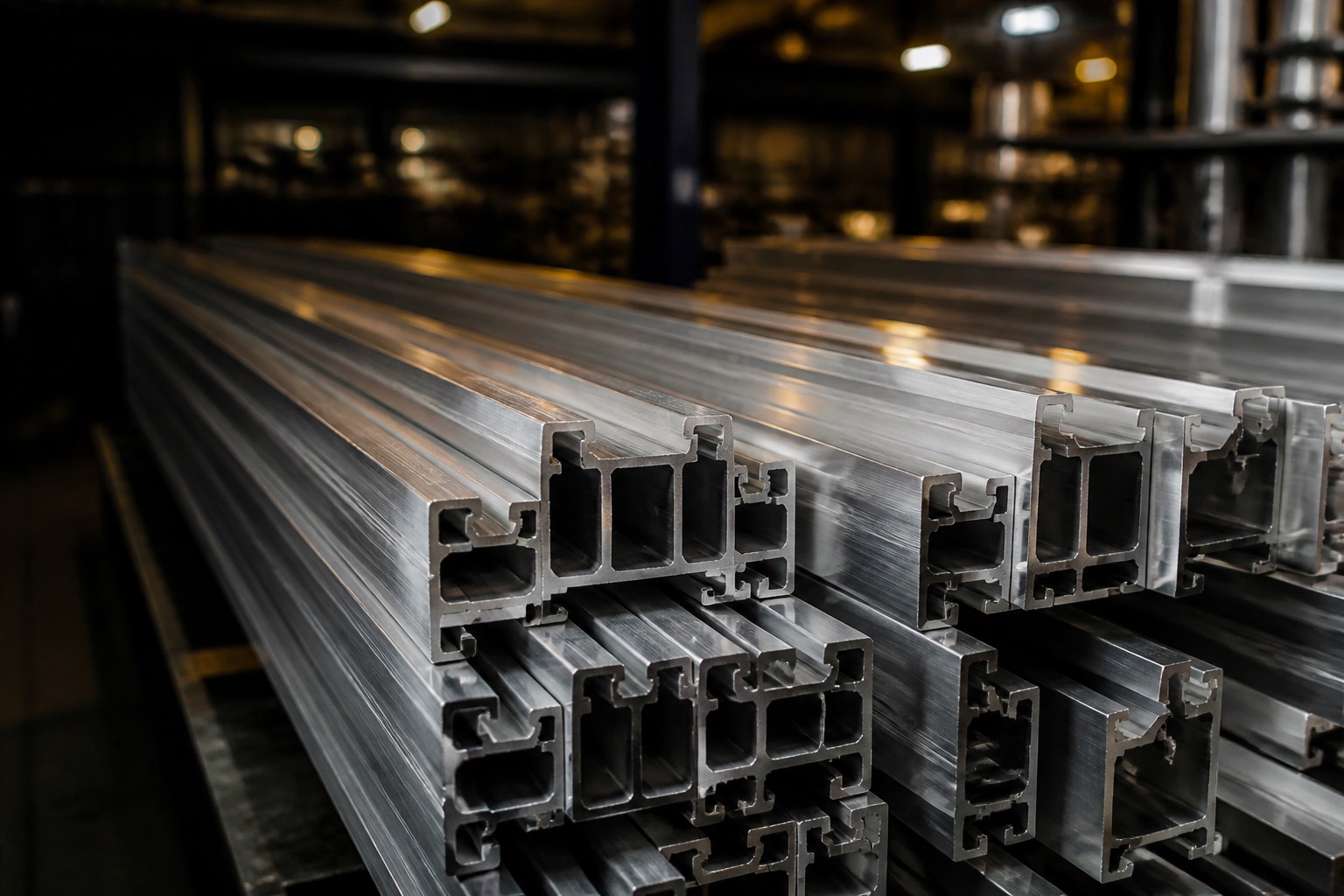 Stacked aluminium extrusion profiles