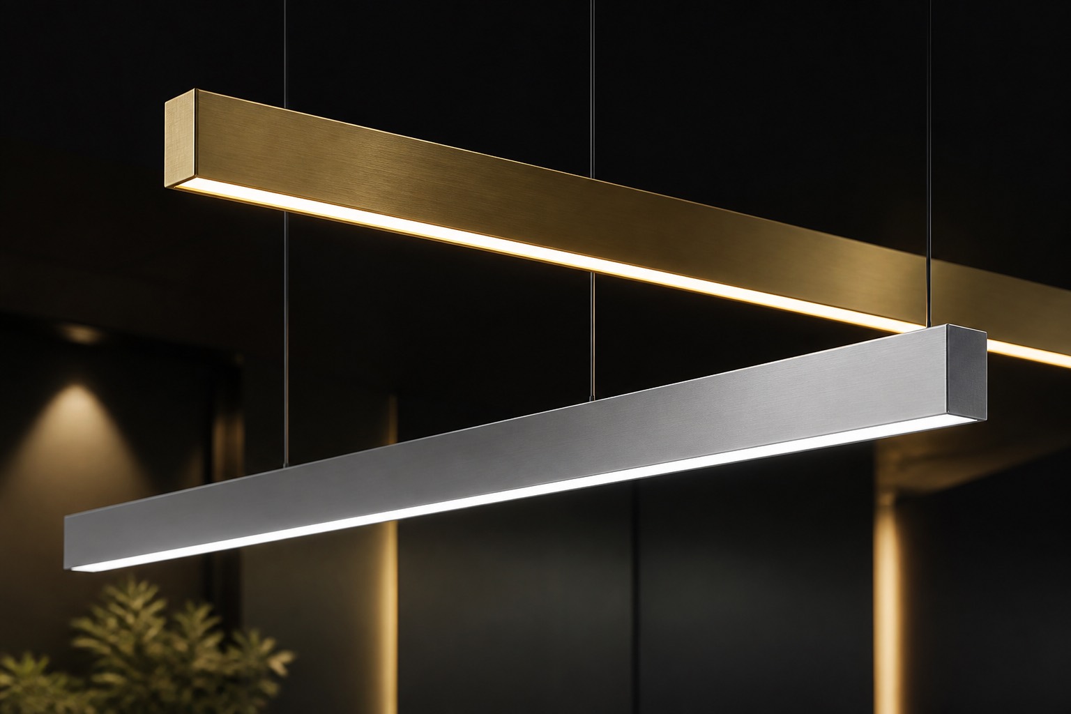 Architectural lighting with aluminium extrusion channels